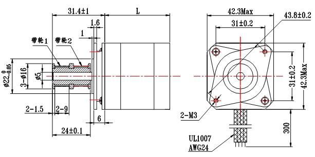 3D打印步進電機機械尺寸 3D打印步進電機機械尺寸